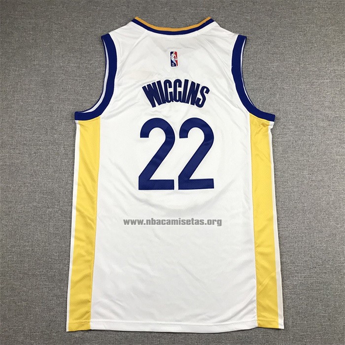 Camiseta Golden State Warriors Andrew Wiggins NO 22 Association Blanco
